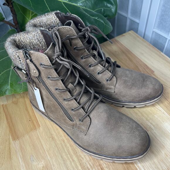 Cliffs by White Mountain Kelcie Zip Up Hiking Outdoor Boots Lace Up Size 10 Walk - Picture 14 of 15